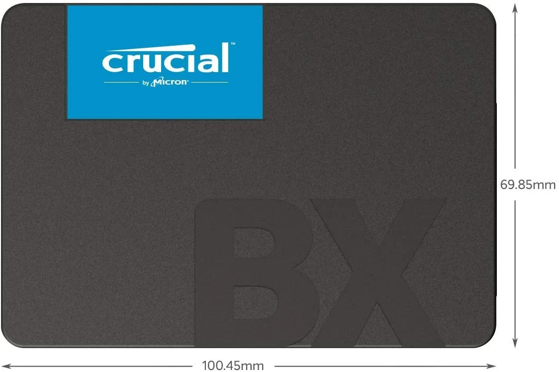 محرك أقراص الحالة الصلبة الداخلي Crucial BX500 SSD بسعة 480 جيجابايت - SATA III 6 جيجابايت/ثانية، 2.5 بوصة/7 مم، حتى 540 ميجابايت/ثانية