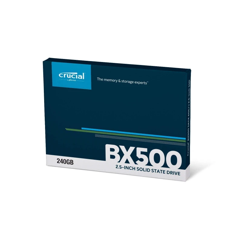 محرك أقراص الحالة الصلبة الداخلي Crucial BX500 SSD بسعة 240 جيجابايت - SATA III 6 جيجابايت/ثانية، 2.5 بوصة/7 مم، حتى 540 ميجابايت/ثانية