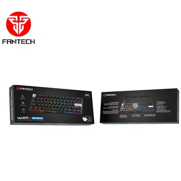 لوحة مفاتيح ميكانيكية لاسلكية FANTECH MAXFIT61 FROST MK857 RGB - 3 أوضاع اتصال