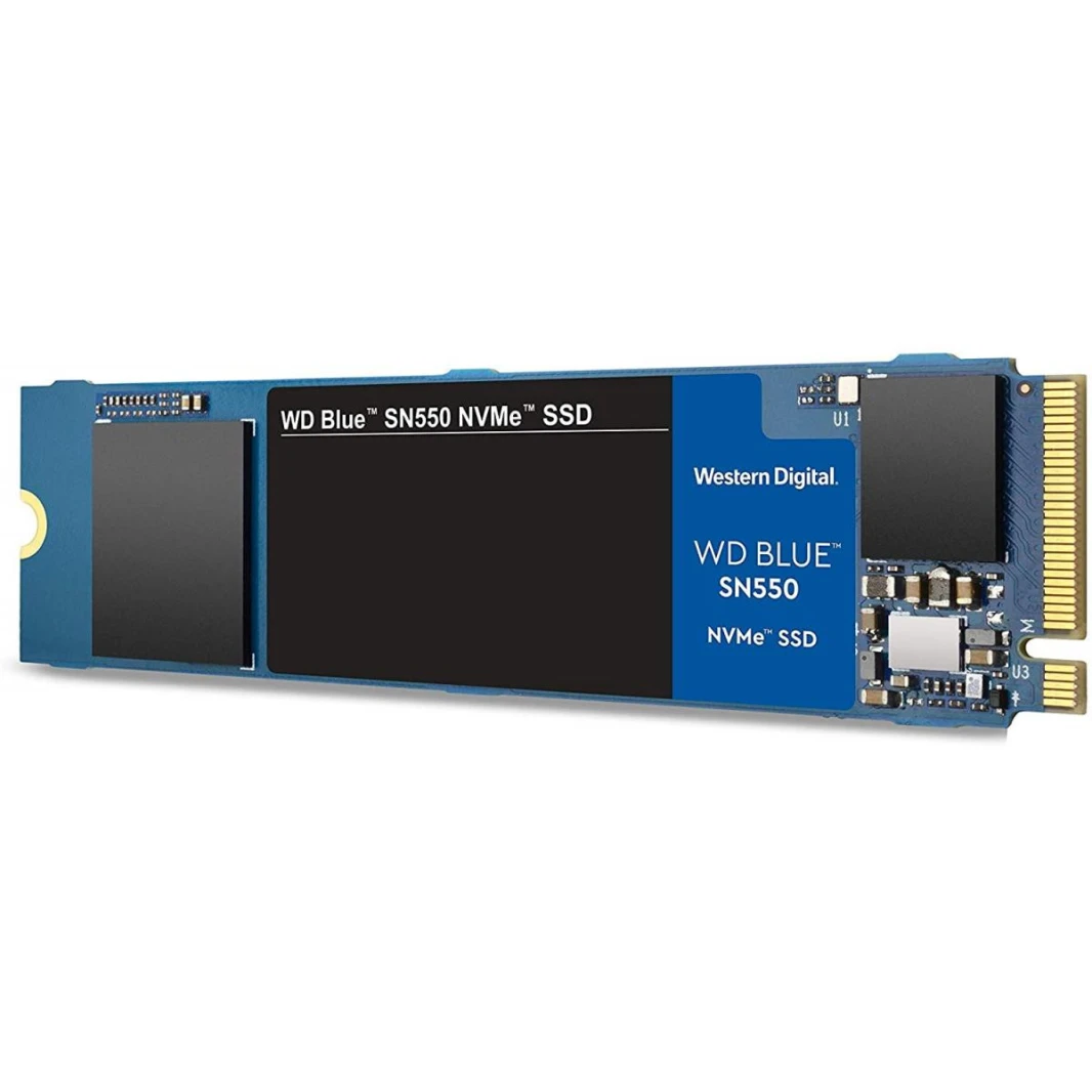 Western Digital WD Blue SN550 NVMe® SSD سعة 1 تيرابايت - PCIe Gen3 x4 بسرعة 8 جيجابايت/ثانية، M.2 2280، 3D NAND، حتى 2400 ميجابايت/ثانية