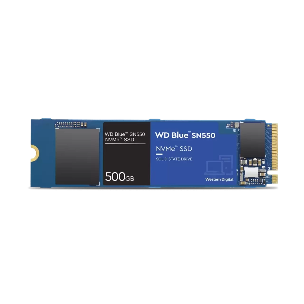 Western Digital 500GB WD Blue SN550 NVMe® SSD - PCIe Gen3 x4 8 GB/s، M.2 2280، 3D NAND، حتى 2400 ميجابايت/ثانية