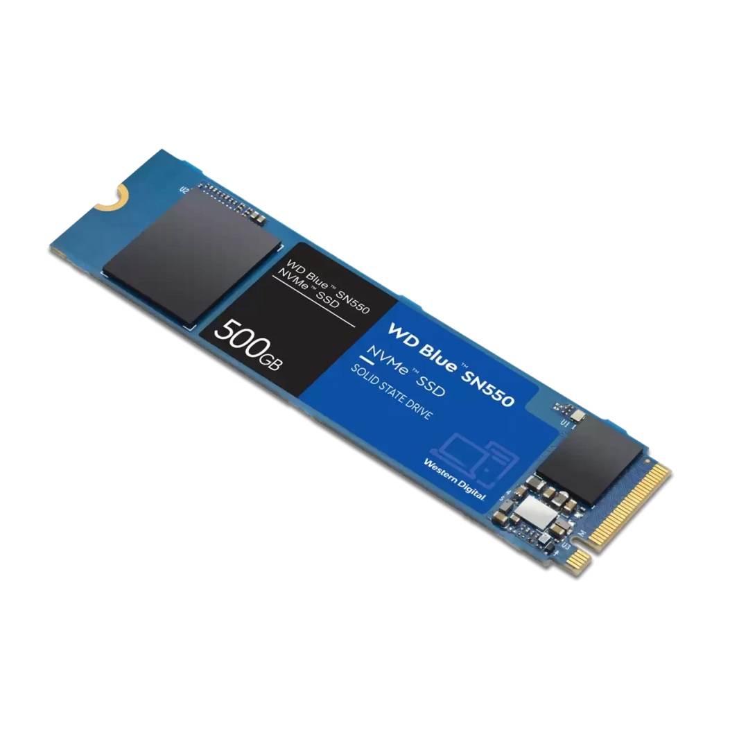 Western Digital 500GB WD Blue SN550 NVMe® SSD - PCIe Gen3 x4 8 GB/s، M.2 2280، 3D NAND، حتى 2400 ميجابايت/ثانية