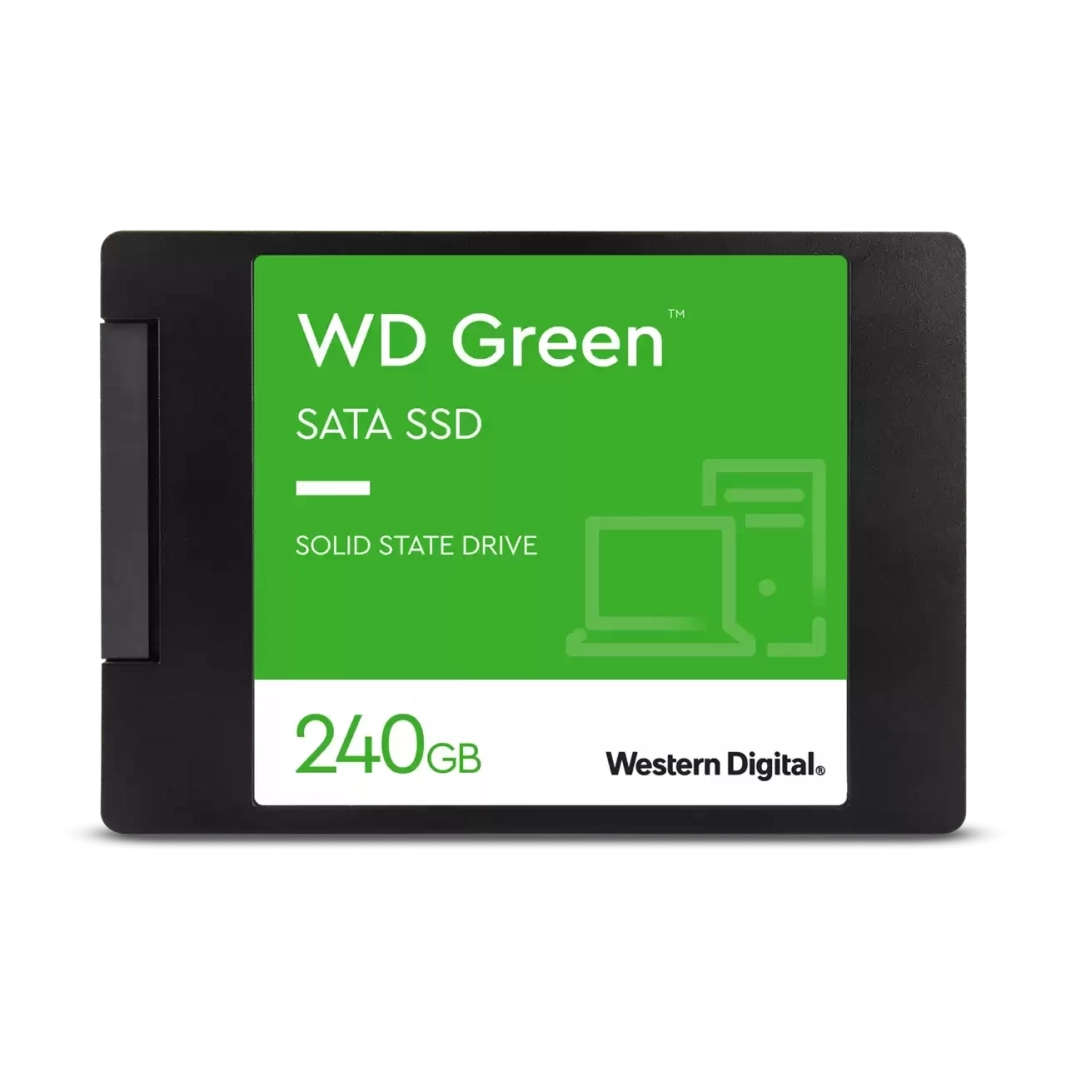 محرك أقراص الحالة الصلبة SSD داخلي للكمبيوتر الشخصي من Western Digital WD Green بسعة 240 جيجابايت - SATA III بسرعة 6 جيجابايت/ثانية، مقاس 2.5 بوصة/7 مم، حتى 550 ميجابايت/ثانية