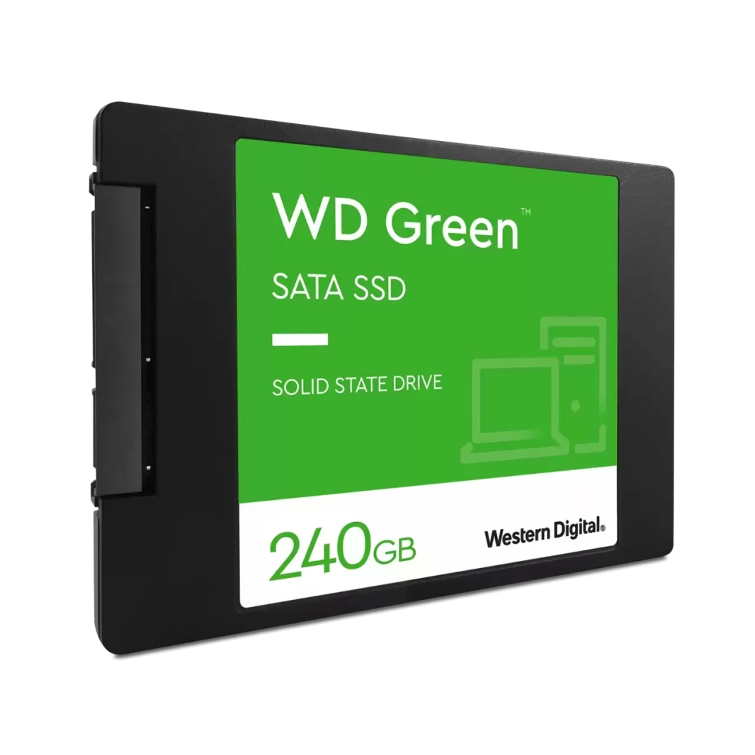 محرك أقراص الحالة الصلبة SSD داخلي للكمبيوتر الشخصي من Western Digital WD Green بسعة 240 جيجابايت - SATA III بسرعة 6 جيجابايت/ثانية، مقاس 2.5 بوصة/7 مم، حتى 550 ميجابايت/ثانية