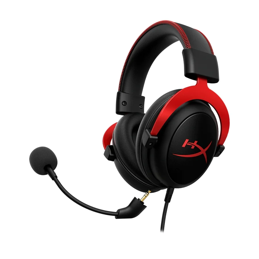 سماعة رأس HyperX Cloud II للألعاب بصوت محيطي افتراضي 7.1 لأجهزة الكمبيوتر / PS4 / Mac / الأجهزة المحمولة - بطاقة صوت USB، مشغلات 53 مم، مغناطيس نيودينيوم، ميكروفون مضاد للضوضاء وإلغاء الضوضاء