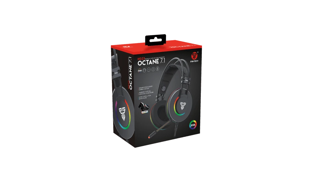 سماعة الألعاب Fantech HG23 Octane 7.1 Virtual Surrounded Software | RGB LED Gaming Headset | Full Control | USB Interface | For Computer