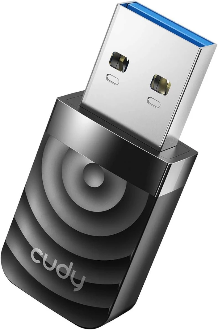 محول Cudy WU1300S AC 1300Mbps WiFi USB 3.0 للكمبيوتر الشخصي، 400Mbps + 867Mbps USB WiFi Dongle، 5Ghz /2.4Ghz، USB 3.0 لسرعة أعلى، متوافق مع Windows Vista /7/8/8.1/10، Mac OS، Linux