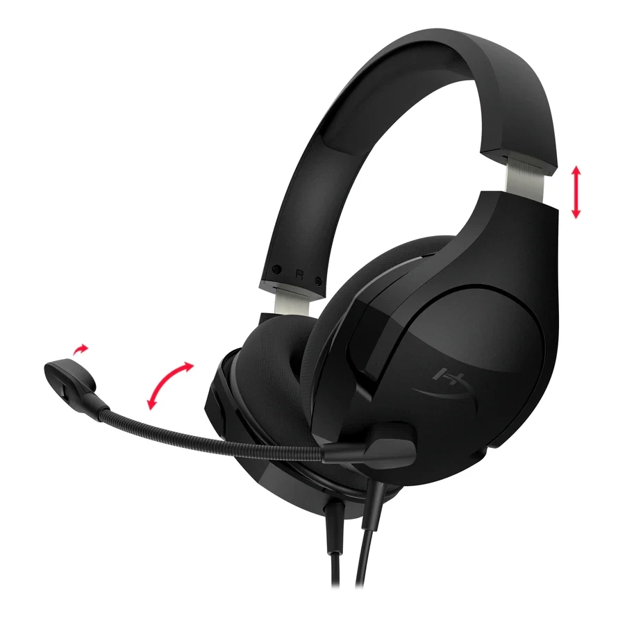 سماعة الرأس HyperX Cloud Stinger Core للألعاب 7.1 Surround صوت محيطي افتراضي 7.1 عبر HyperX NGENUITY، خفيفة الوزن ومريحة، صوت غامر في اللعبة، منزلقات فولاذية متينة وقابلة للتعديل، مريحة في الاستخدام