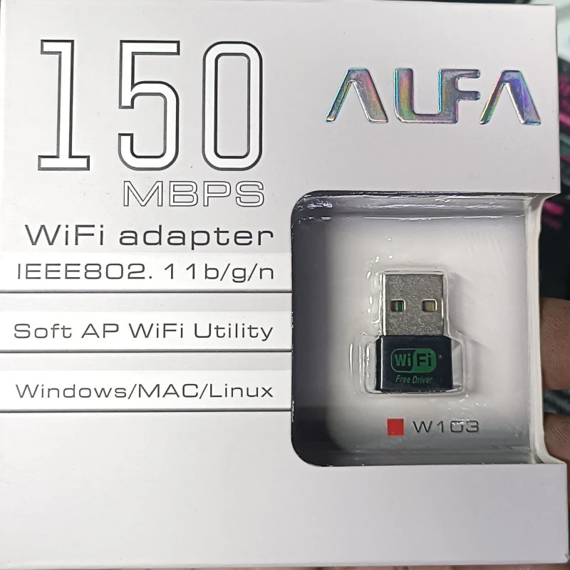 USB WIFI ALFA W103 2.4 جيجا هرتز 150 ميجا بايت في الثانية