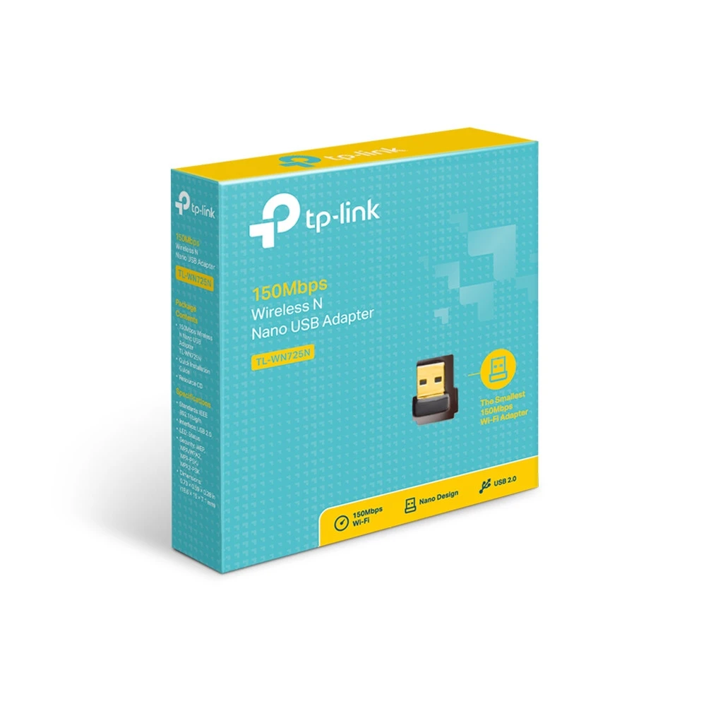 محول USB لاسلكي N Nano بسرعة 150 ميجابت في الثانية من TP-Link TL-WN725N - أسود