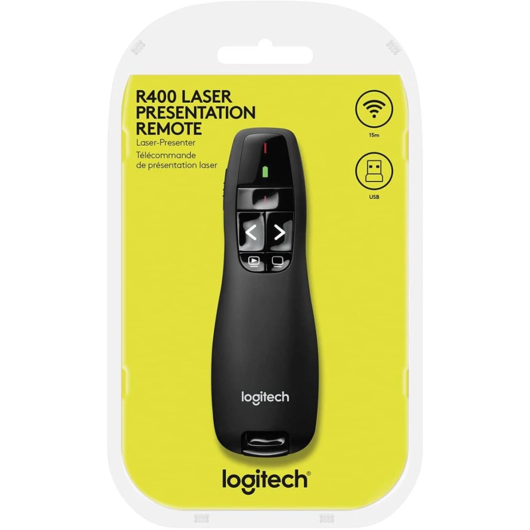 جهاز عرض لاسلكي Logitech R400 مع مؤشر ليزر