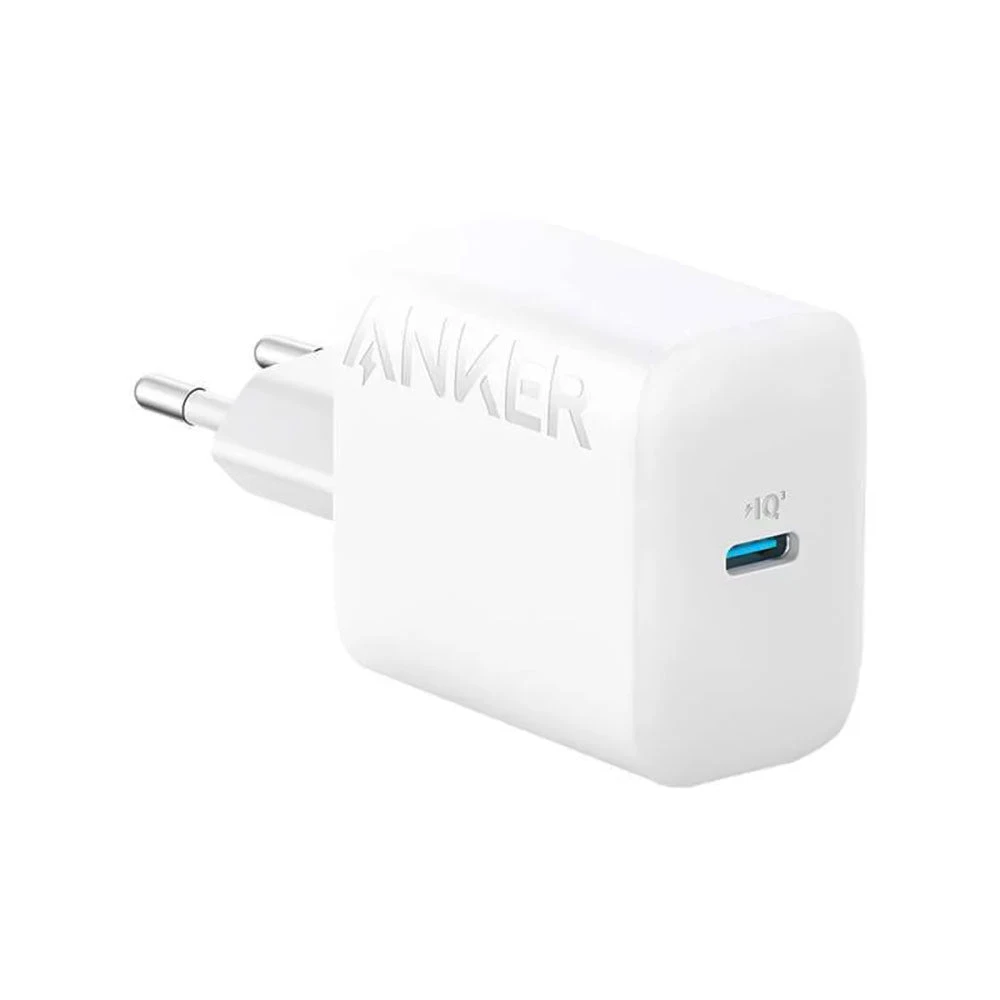 شاحن حائط Anker USB-C بقوة 20 وات، أبيض