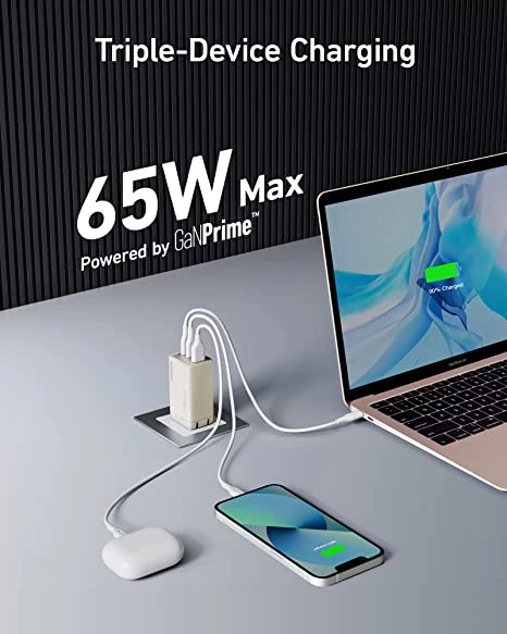 شاحن Anker 735 (GaNPrime 65W) ذهبي