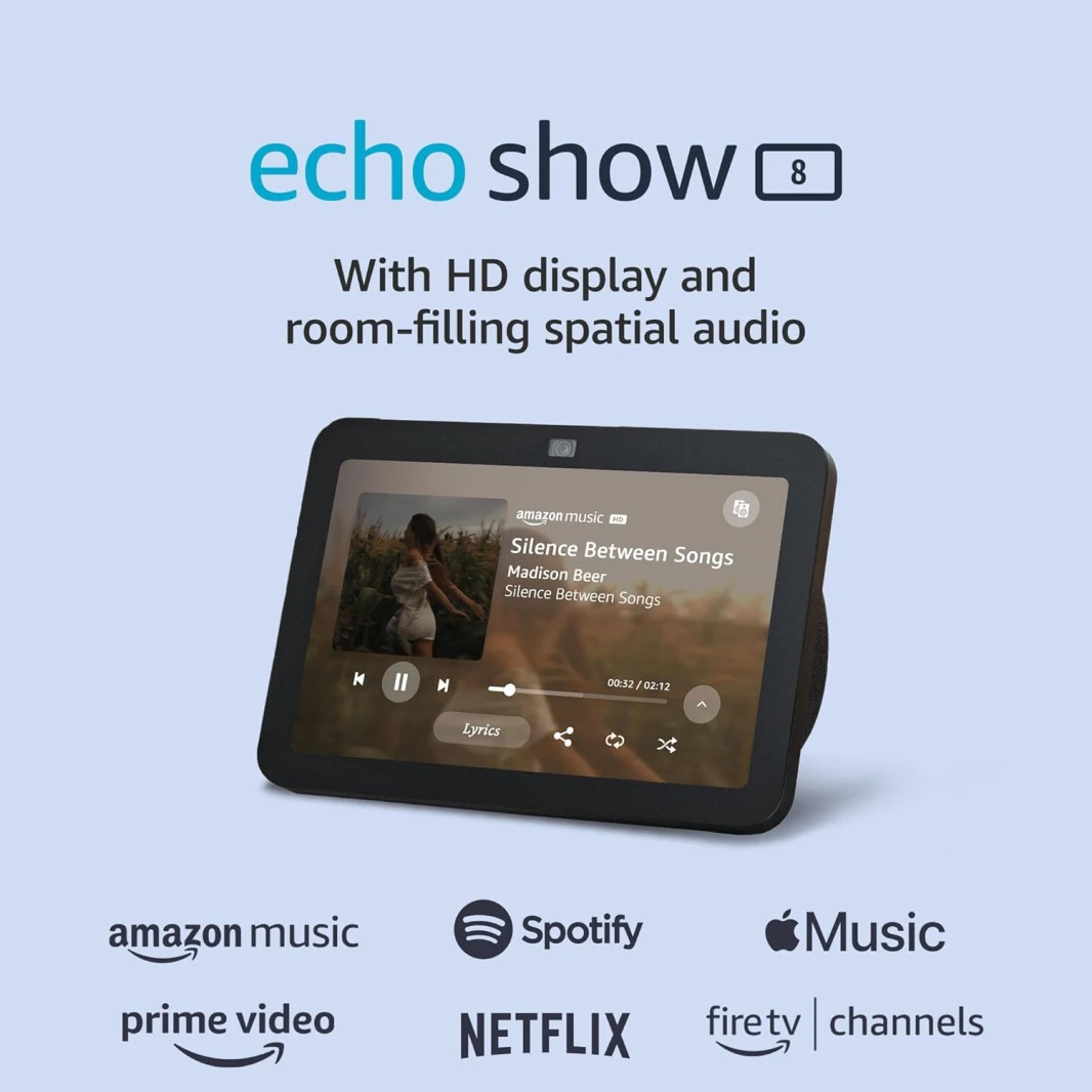 شاشة Amazon Echo Show 8 الذكية من الجيل الثالث مع Alexa