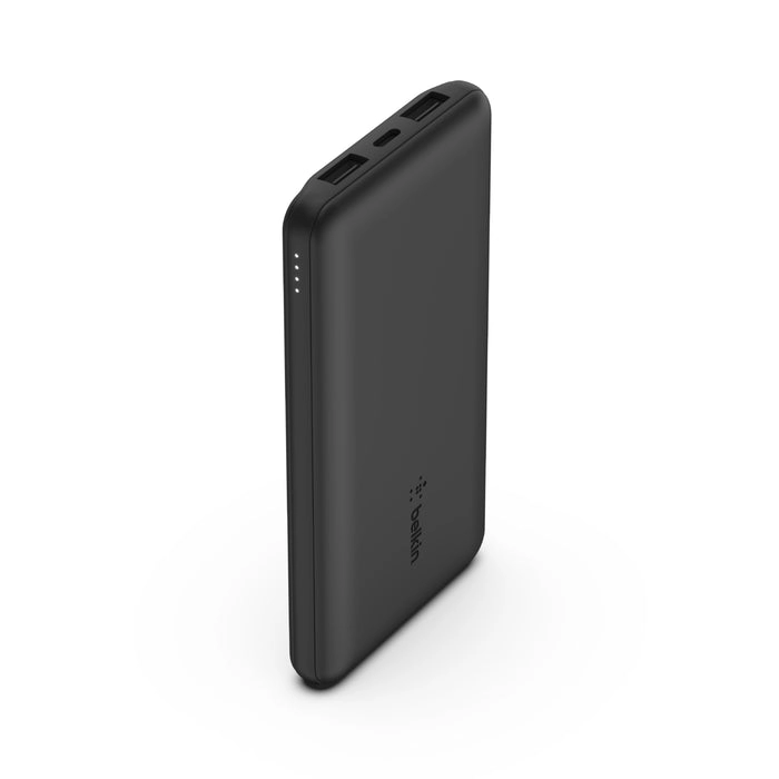 باور بانك Belkin 10K مع USB-C وUSB-A مزدوج، أسود