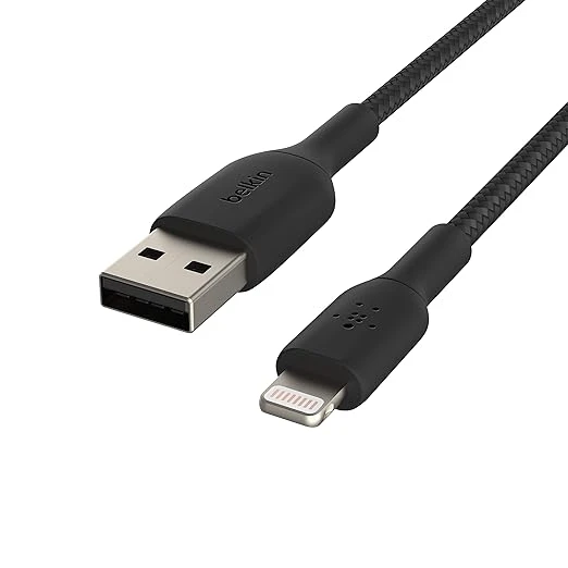 كابل Belkin BoostCharge USB-A إلى Lightning، 1 متر، أسود