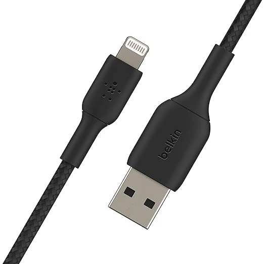 كابل Belkin BoostCharge USB-A إلى Lightning، 1 متر، أسود