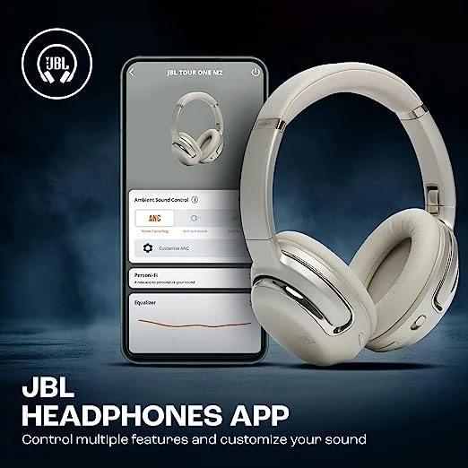 سماعات JBL Tour One M2 True Adaptive Noise Cancelling - لون الشمبانيا