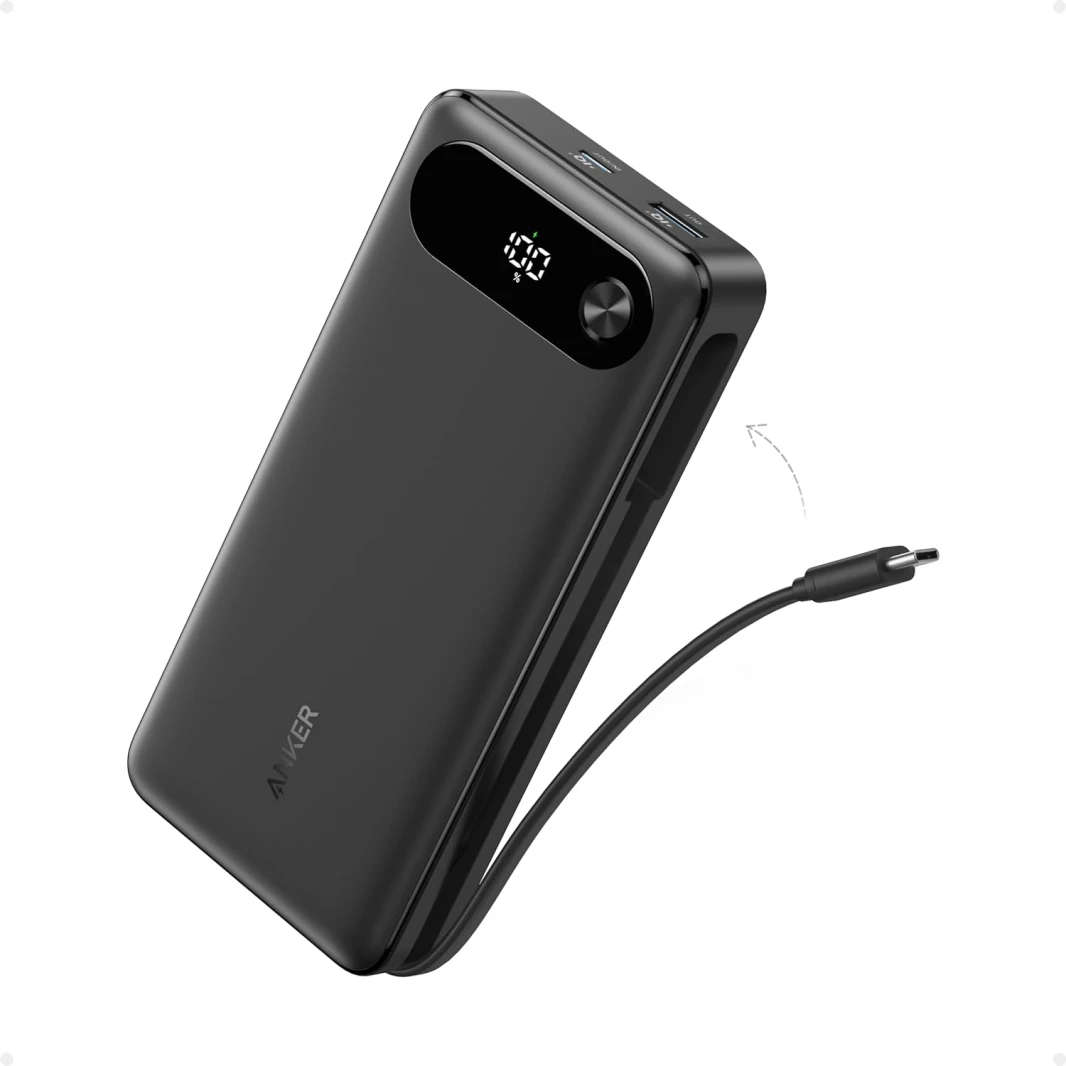 باور بانك Anker (20K، 87 واط، كابل USB-C مدمج)