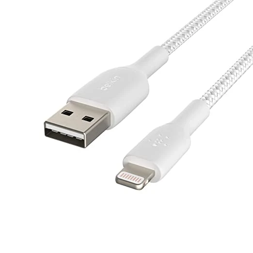 كابل Belkin Lightning إلى USB-A، أبيض