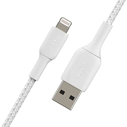 كابل Belkin Lightning إلى USB-A، أبيض