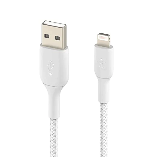 كابل Belkin Lightning إلى USB-A، أبيض