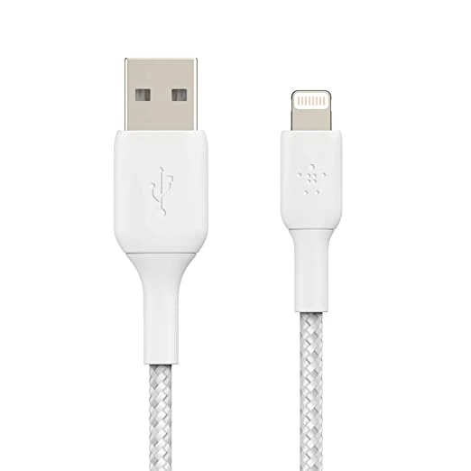 كابل Belkin Lightning إلى USB-A، أبيض