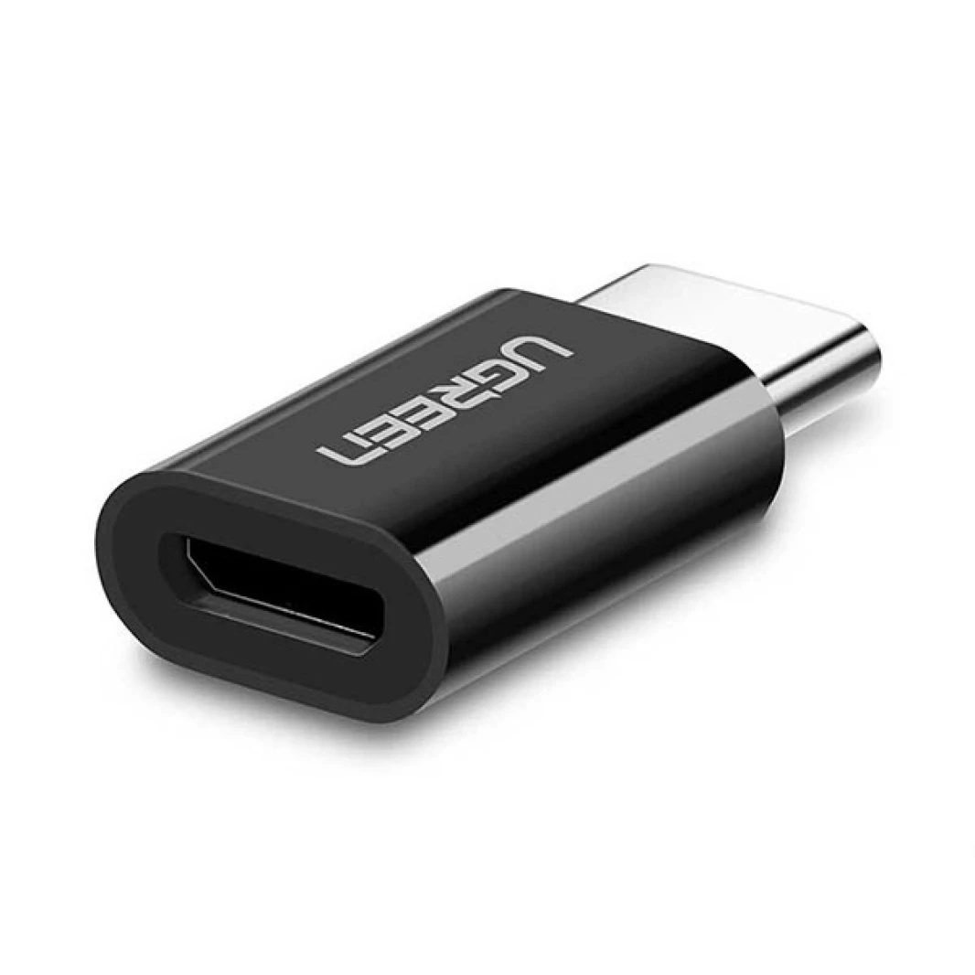 محول USB 3.1 C OTG من UGREEN US157 Micro إلى Type-C - أسود