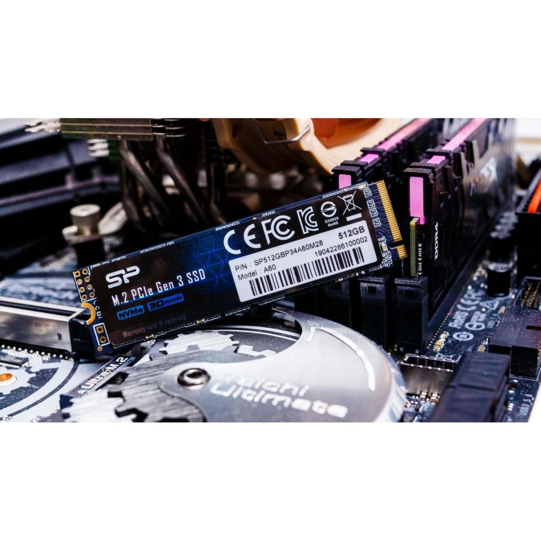 وحدة تخزين Silicon Power PCIe Gen3×4 P34A60 NVME سعة 512 جيجابايت