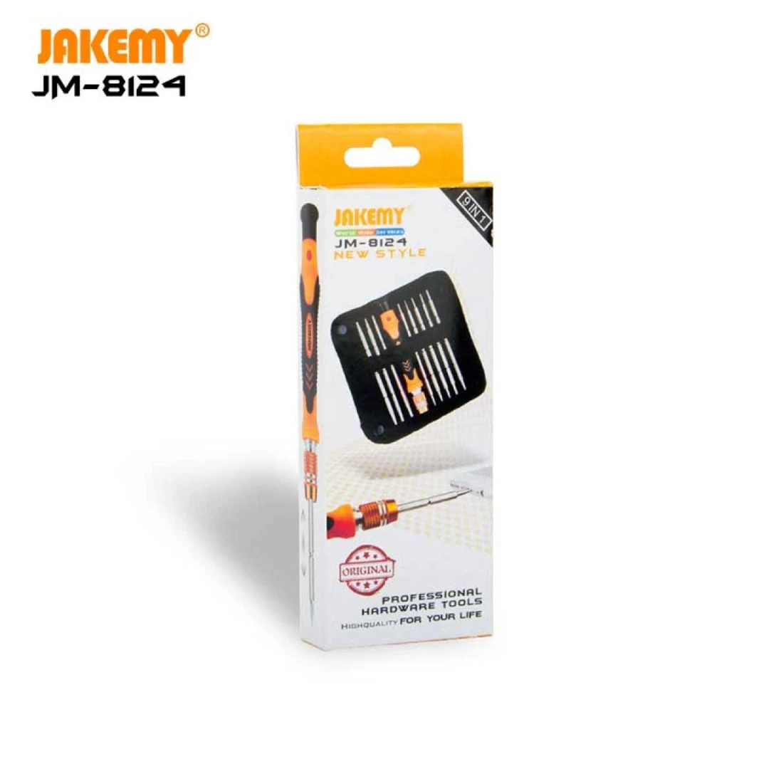 مجموعة مفكات براغي صغيرة للبيع من JAKEMY JM-8124 مع رأس سداسي مثقوب على شكل حرف U