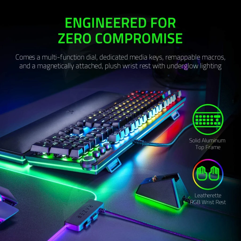 Razer Huntsman Elite Chroma RGB Lighting - Linear Optical Switches