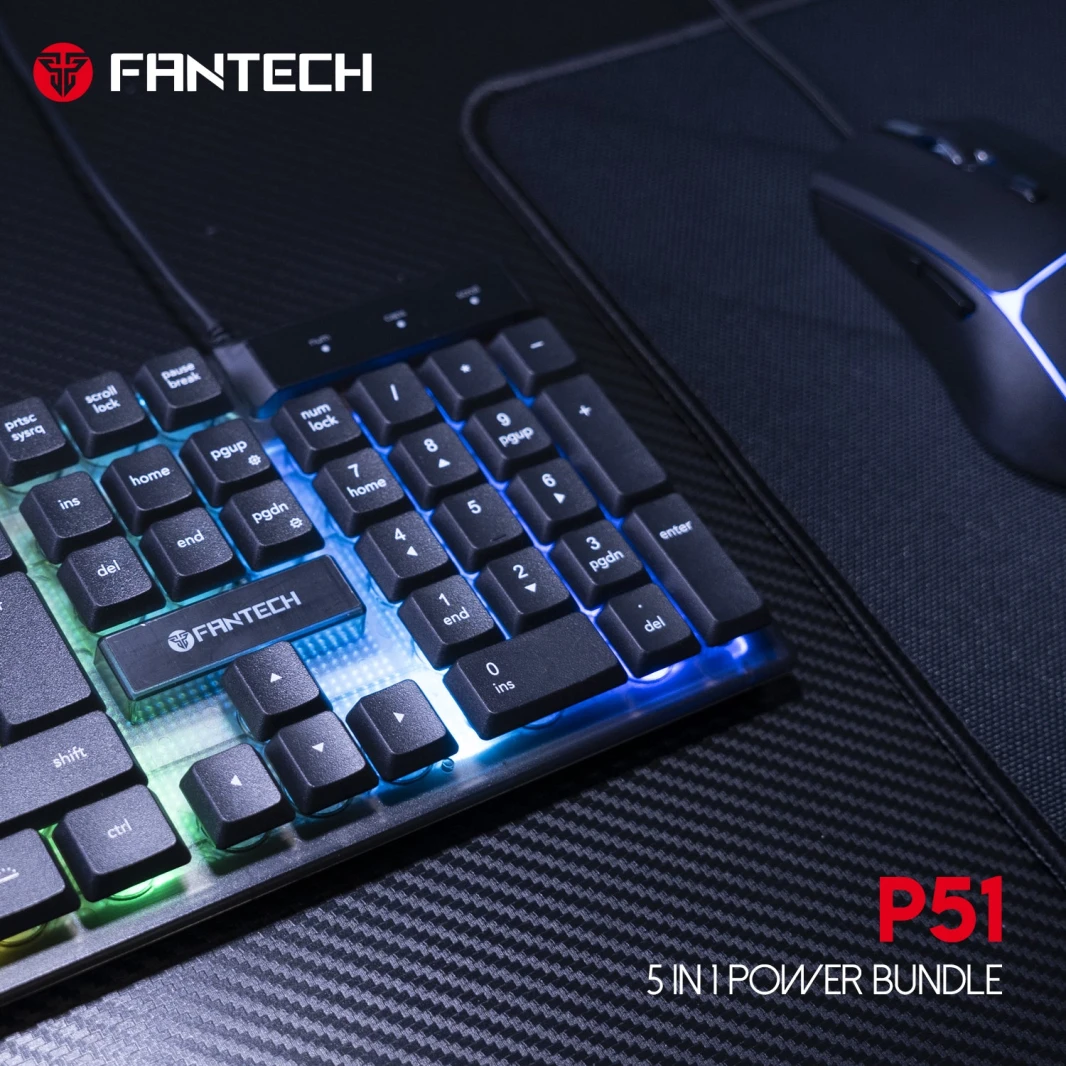 مجموعة لوحة المفاتيح والماوس P51 Power Bundle للألعاب من FANTECH