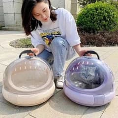 Space-Themed Pet Transport Box for Cats and Small Animals with Innovative Design for Versatile Needs