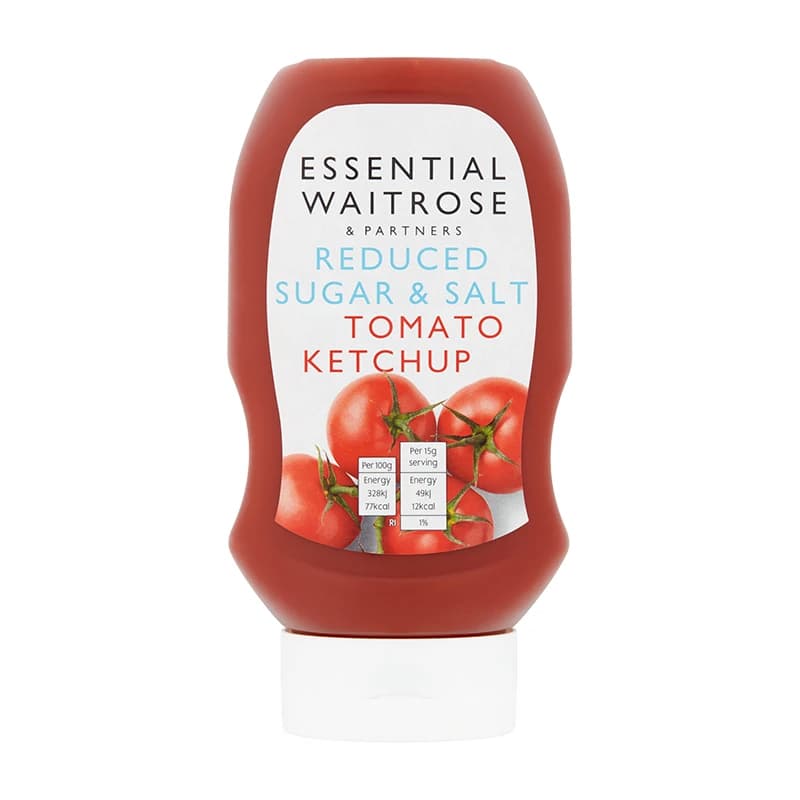 Waitrose Essential Reduced Sugar & Salt Ketchup 445g