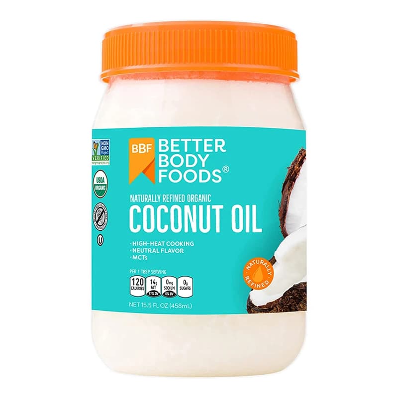 BetterBody Foods Organic Naturally Refined Coconut Oil 458ml