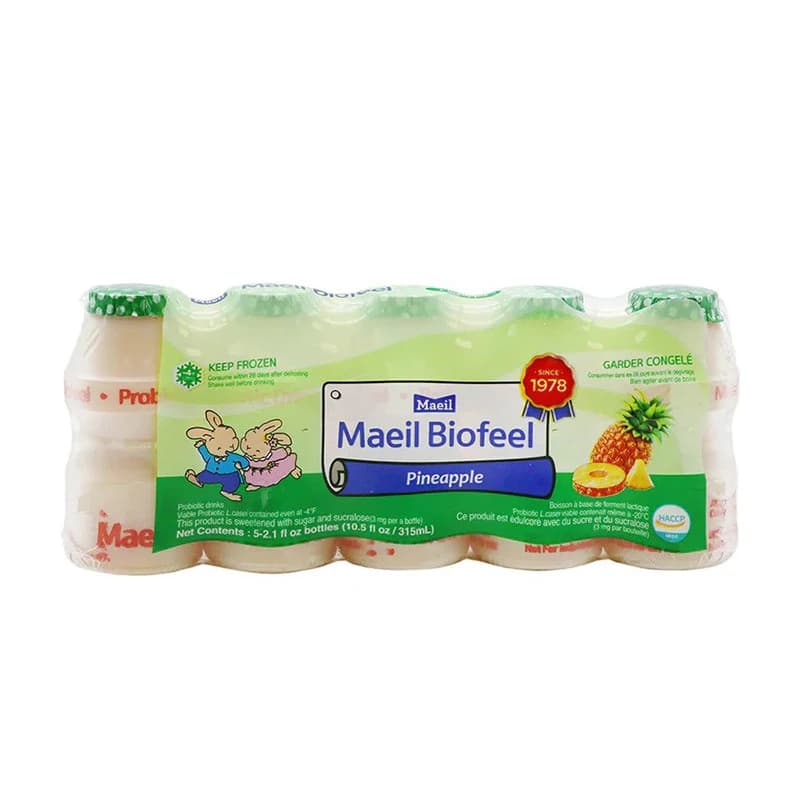 Maeil Biofeel Probiotic Drink, Pineapple Flavor, 5pcs