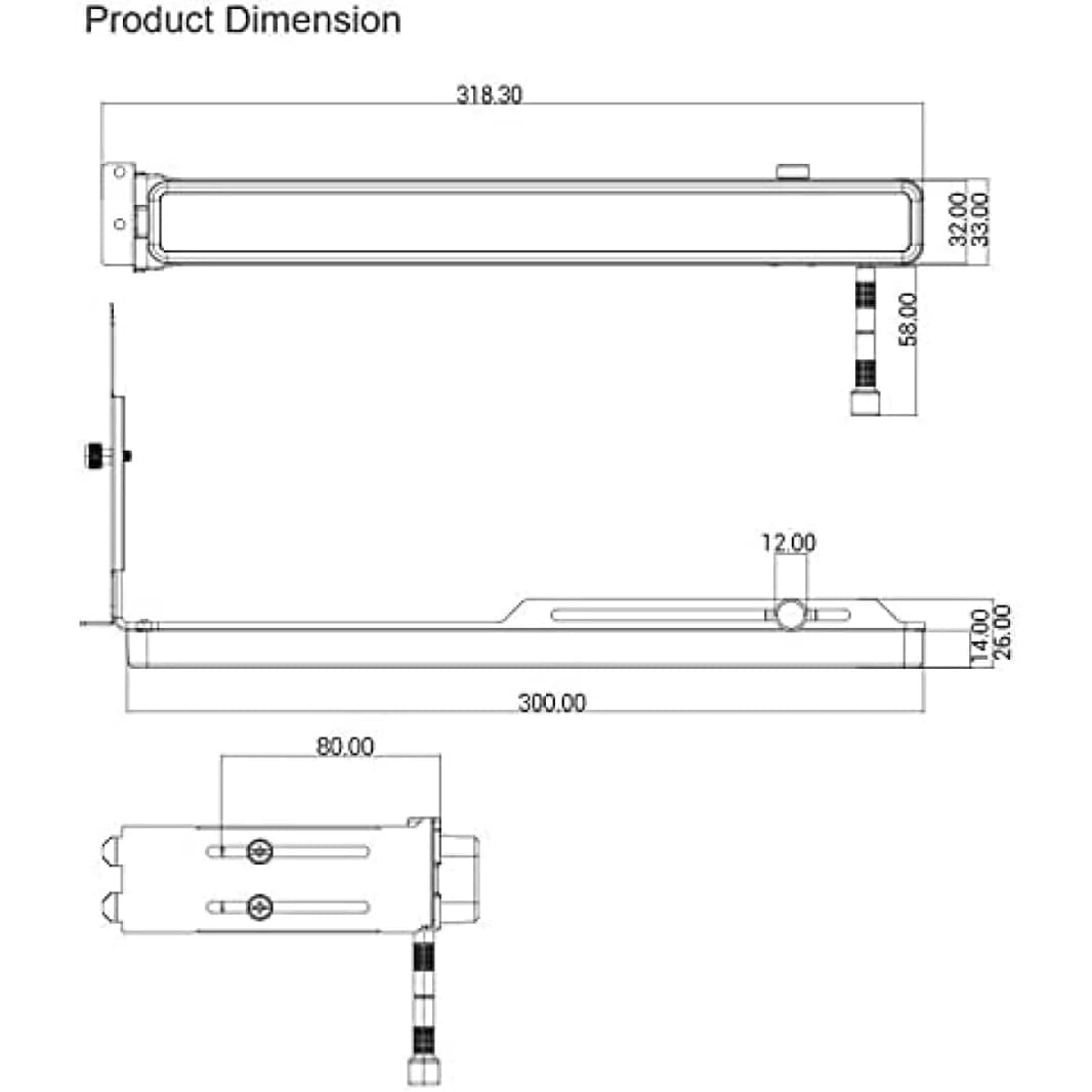 Deepcool ST500 ARGB GPU Support Bracket w/ Adjustable 3-Axis Design & Support Pillar