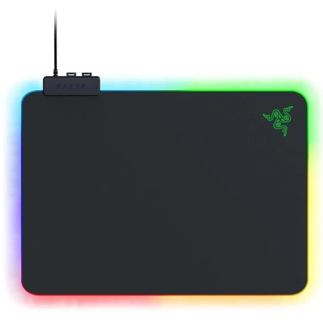 Razer Firefly V2 Micro Textured Gaming Mouse Mat with RGB Lighting Powered by Chroma Non-Slip Rubber Base