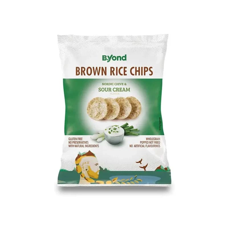 B.yond Brown Rice Chips Nordic Chive & Sour Cream 70g
