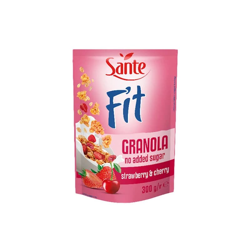 Sante Fit Granola with Strawberry and Cherry No Added Sugar 300g