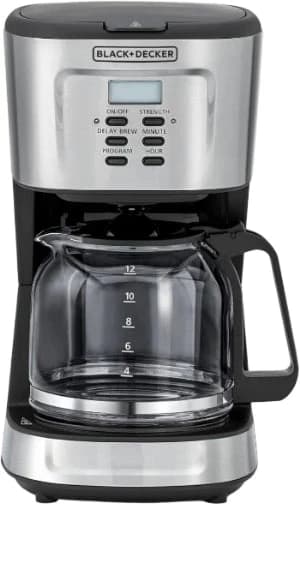 Black & Decker Coffee Maker, 12Cup, 900Watts, Black / Silver