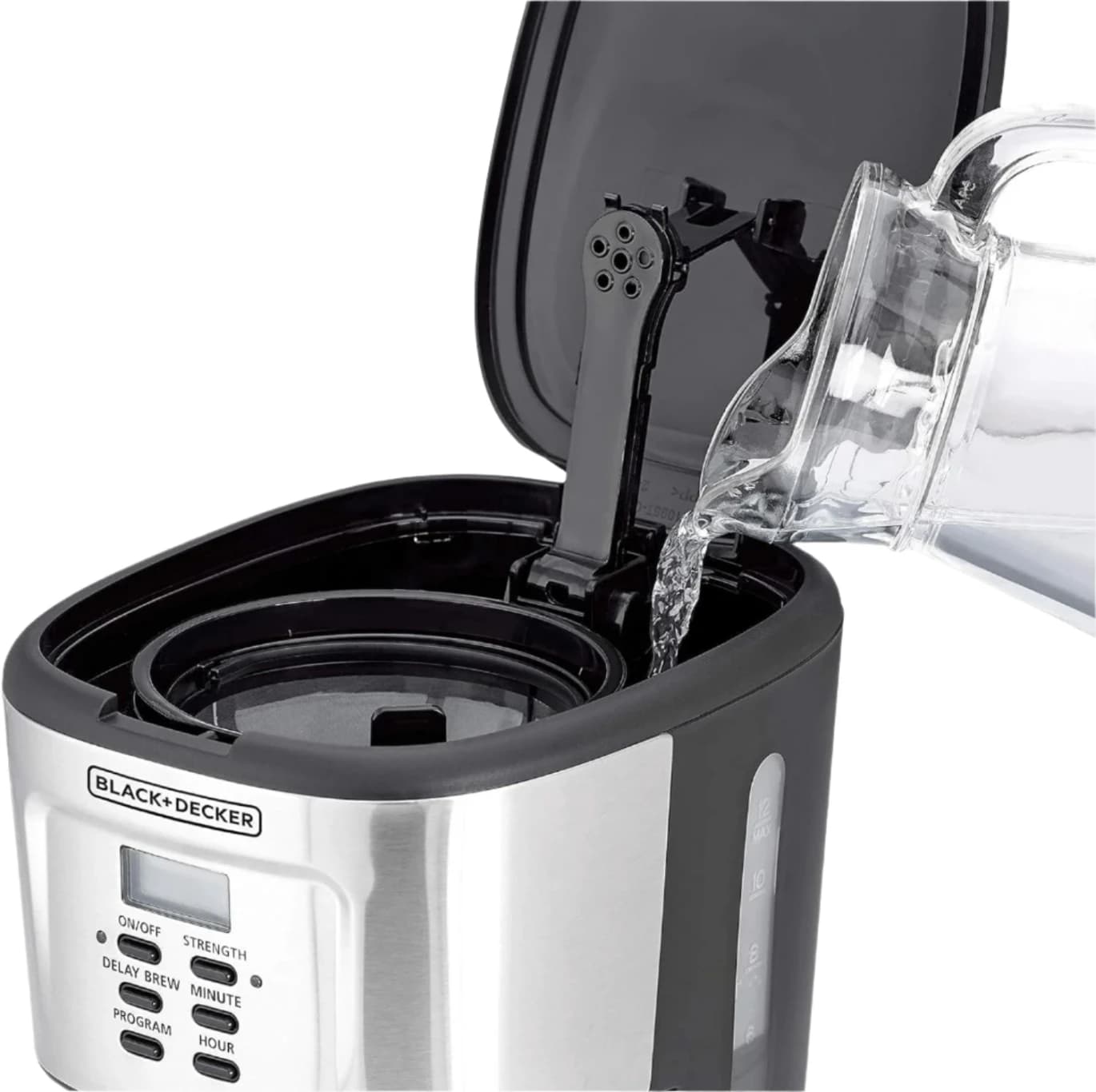 Black & Decker Coffee Maker, 12Cup, 900Watts, Black / Silver