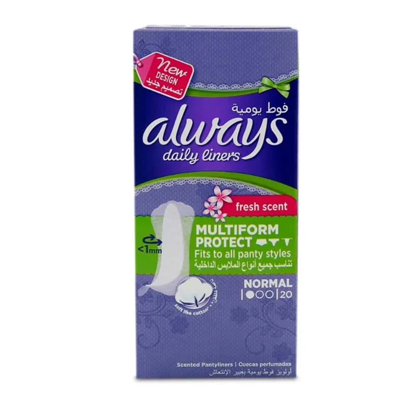 Always Daily Liners, Multiform Protect, Normal, 20pcs