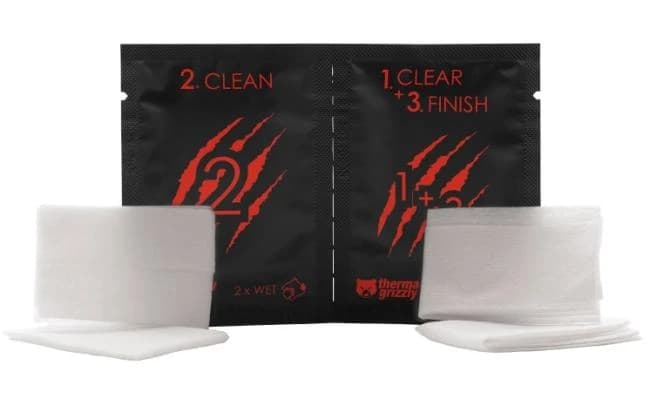 Thermal Grizzly Cleaning Wipes 1 Pack, Cleaning Cloths For Surfaces w/ Thermal Conductive Materials,