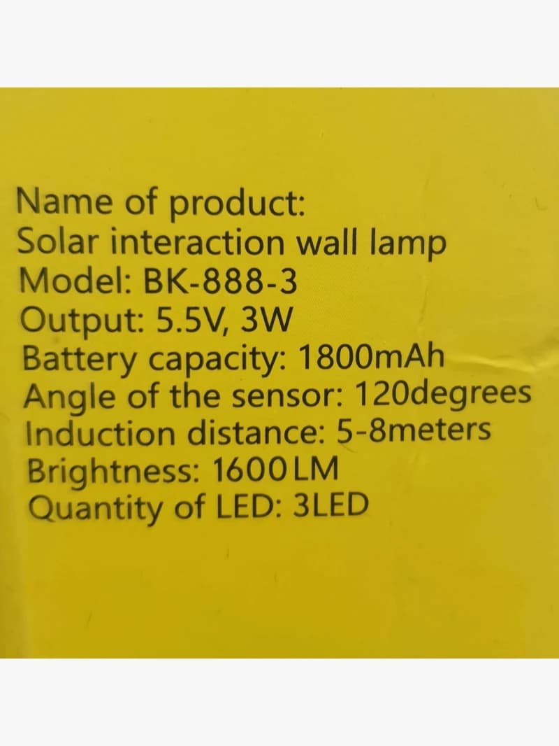 CBK Solar Interaction Wall Lamp Innovative Design for Outdoor Spaces Perfect for Safety and Illumination
