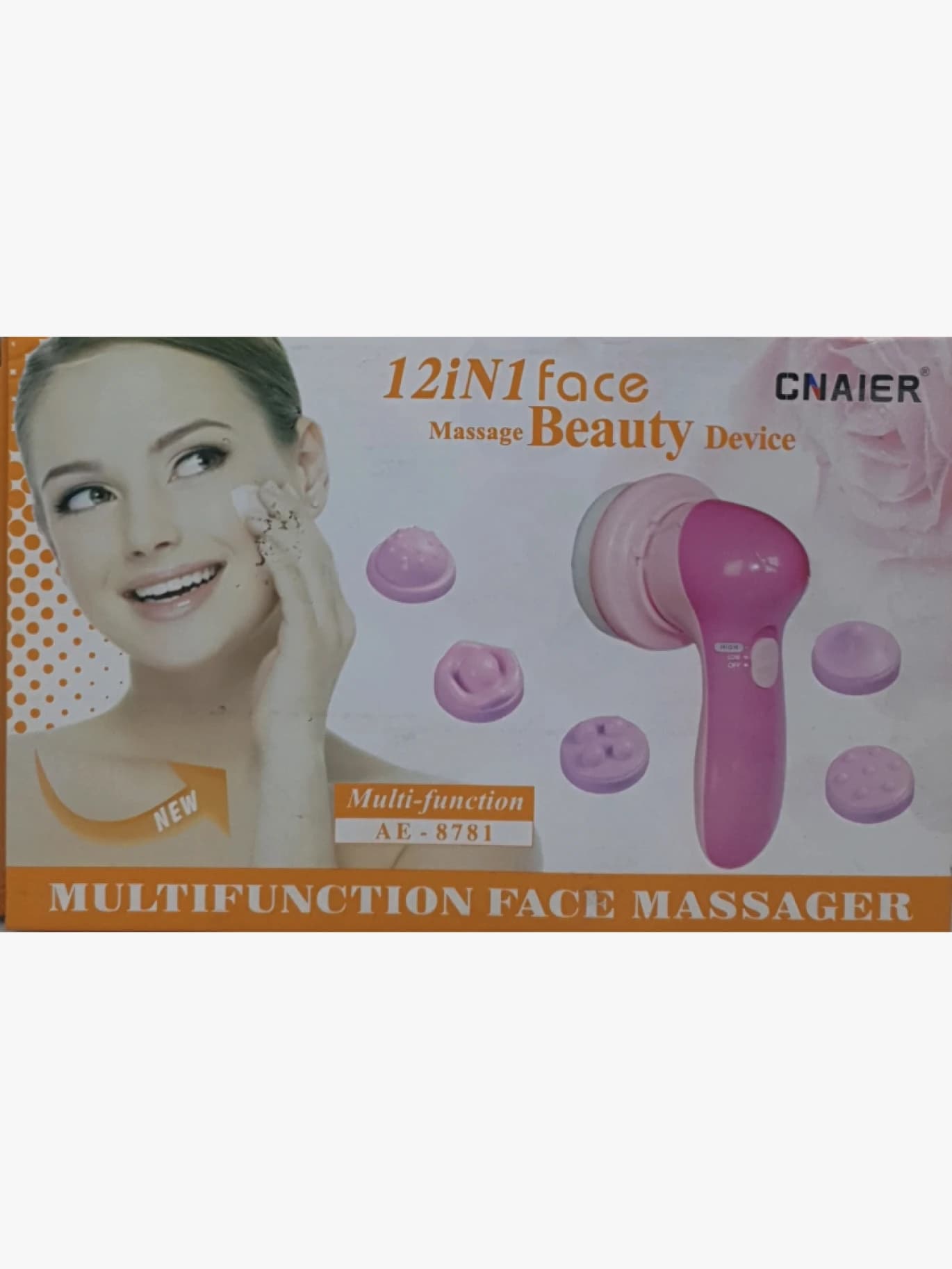 Cnaier 12-in-1 Face Massage Beauty Device, Beautiful Multi-Function Massager Design, Ideal for All Ages to Achieve Smooth and Radiant Skin, Complete Facial Care and Relaxation Tool, Built with Superior Safety and Quality Standards.