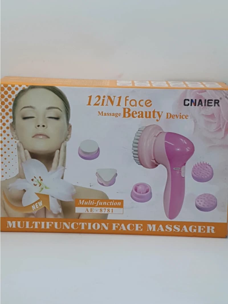 Cnaier 12-in-1 Face Massage Beauty Device, Beautiful Multi-Function Massager Design, Ideal for All Ages to Achieve Smooth and Radiant Skin, Complete Facial Care and Relaxation Tool, Built with Superior Safety and Quality Standards.