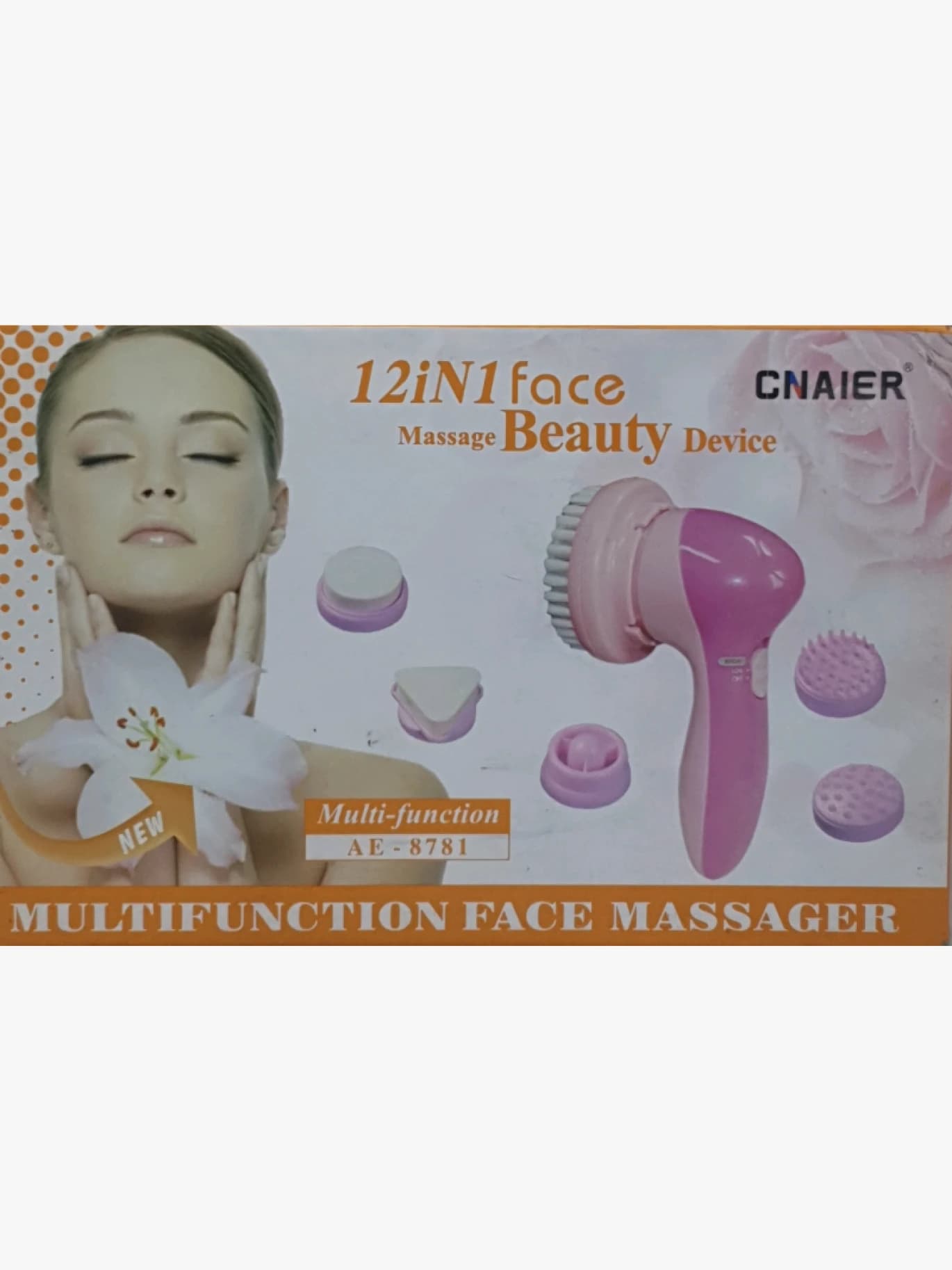 Cnaier 12-in-1 Face Massage Beauty Device, Beautiful Multi-Function Massager Design, Ideal for All Ages to Achieve Smooth and Radiant Skin, Complete Facial Care and Relaxation Tool, Built with Superior Safety and Quality Standards.