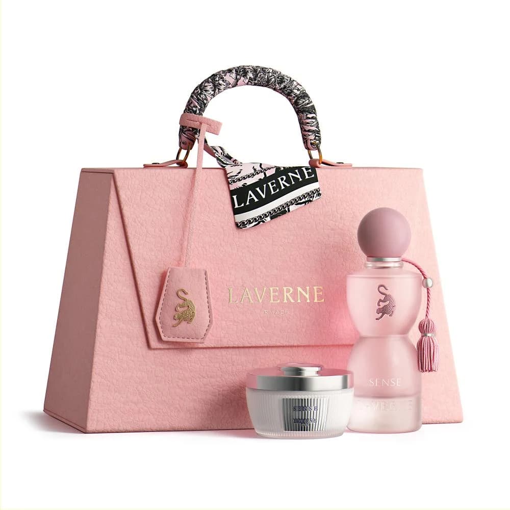 Lavern Georgina Sense Luxury Perfume for Women Gift Set with Powder Box and Elegant Perfume Pouch – 75ml