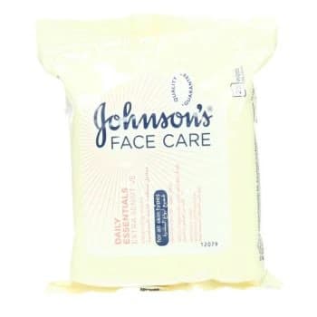 Johnsons Face Care Daily Essentials White Wipes 25 Pcs